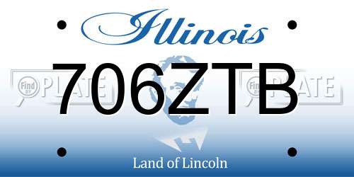 706ZTB Illinois License Plate