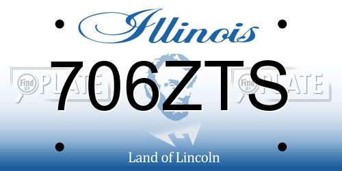 706ZTS Illinois License Plate