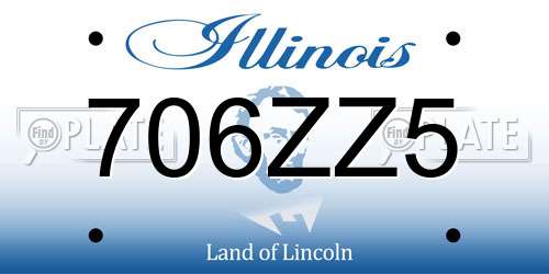 706ZZ5 Illinois License Plate