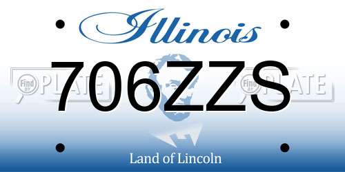 706ZZS Illinois License Plate