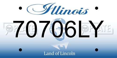70706LY Illinois License Plate