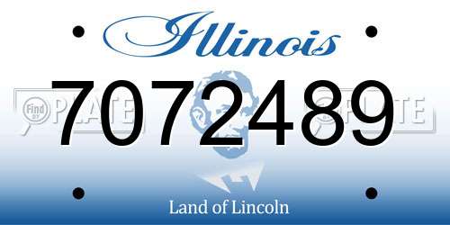 7072489 Illinois License Plate