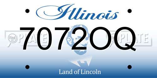 7072OQ Illinois License Plate