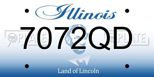 7072QD Illinois License Plate