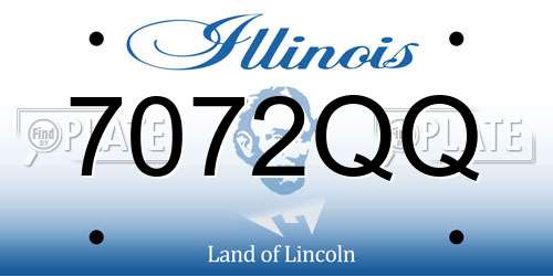 7072QQ Illinois License Plate
