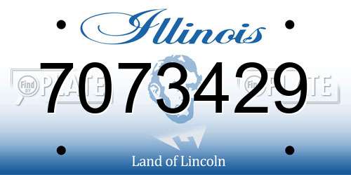 7073429 Illinois License Plate