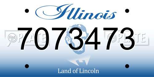 7073473 Illinois License Plate