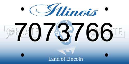 7073766 Illinois License Plate