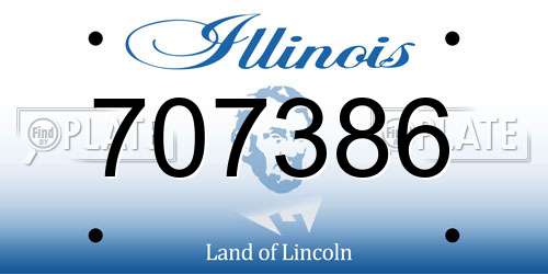 707386 Illinois License Plate