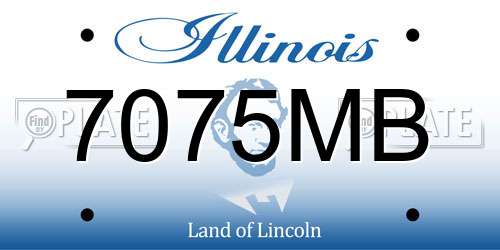 7075MB Illinois License Plate