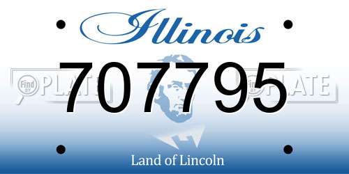 707795 Illinois License Plate