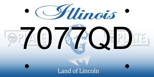 7077QD Illinois License Plate