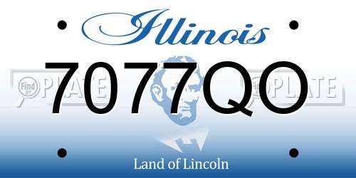7077QO Illinois License Plate