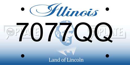 7077QQ Illinois License Plate