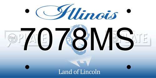 7078MS Illinois License Plate