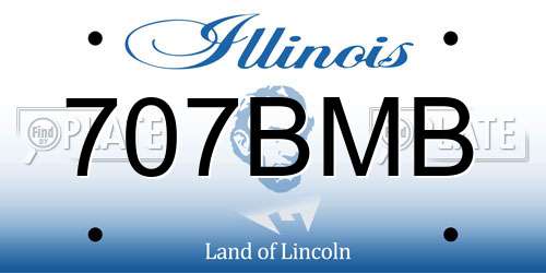 707BMB Illinois License Plate