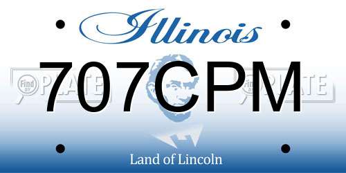 707CPM Illinois License Plate