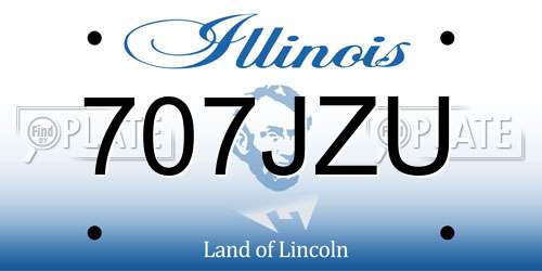 707JZU Illinois License Plate