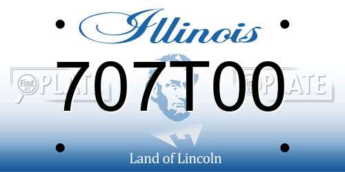 707T00 Illinois License Plate