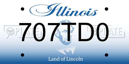 707TD0 Illinois License Plate