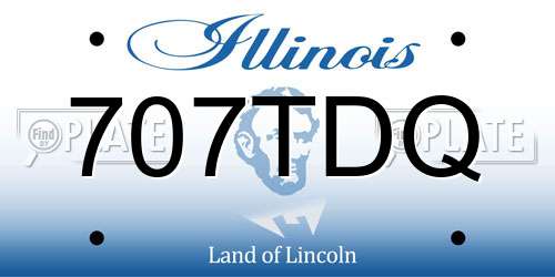 707TDQ Illinois License Plate