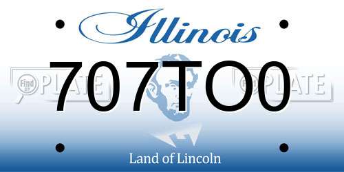 707TO0 Illinois License Plate