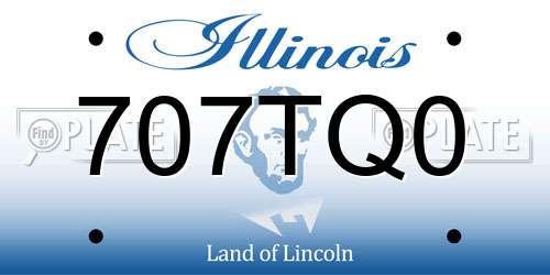 707TQ0 Illinois License Plate