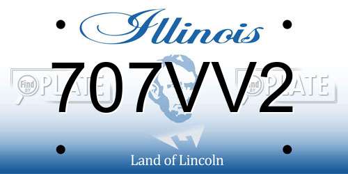 707VV2 Illinois License Plate