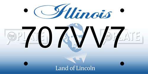 707VV7 Illinois License Plate