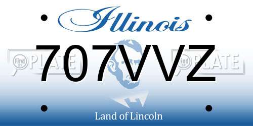 707VVZ Illinois License Plate