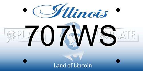707WS Illinois License Plate