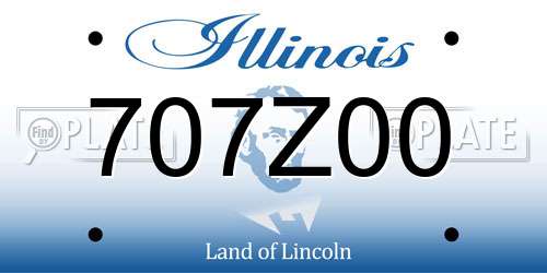 707Z00 Illinois License Plate