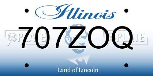 707ZOQ Illinois License Plate