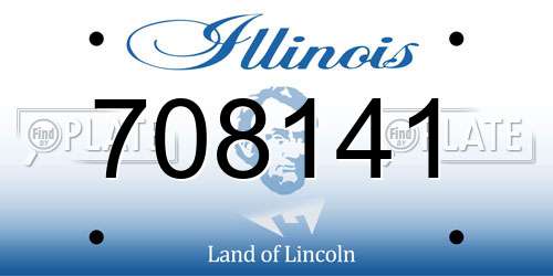 708141 Illinois License Plate