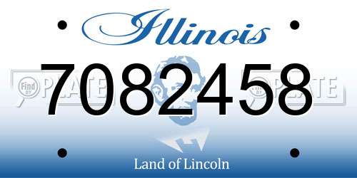 7082458 Illinois License Plate