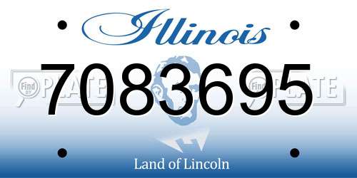 7083695 Illinois License Plate