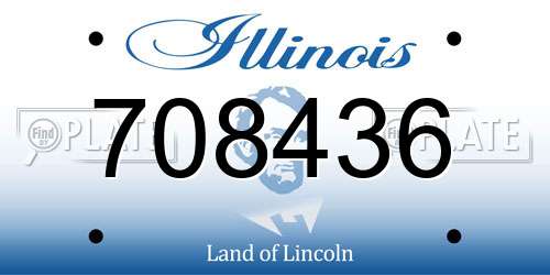 708436 Illinois License Plate