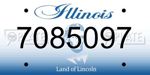 7085097 Illinois License Plate