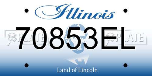 70853EL Illinois License Plate