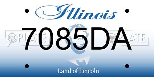 7085DA Illinois License Plate