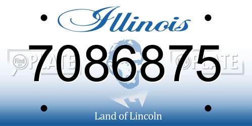 7086875 Illinois License Plate