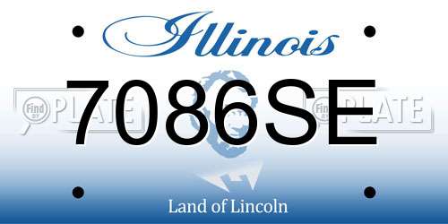 7086SE Illinois License Plate