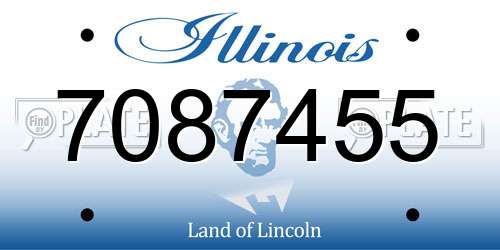 7087455 Illinois License Plate