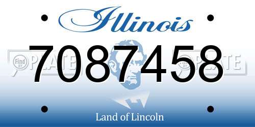 7087458 Illinois License Plate