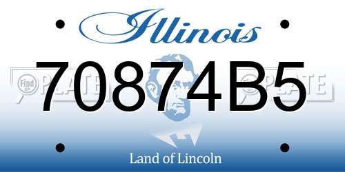 70874B5 Illinois License Plate