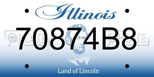 70874B8 Illinois License Plate