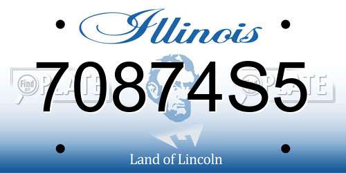 70874S5 Illinois License Plate