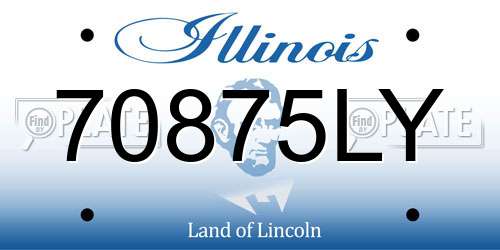70875LY Illinois License Plate