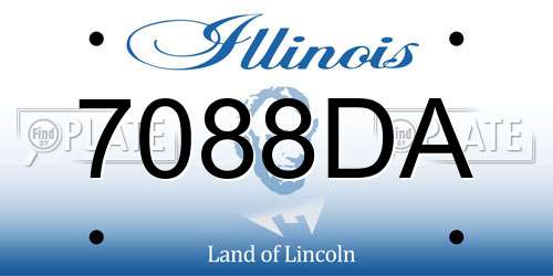 7088DA Illinois License Plate