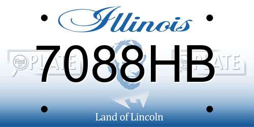 7088HB Illinois License Plate